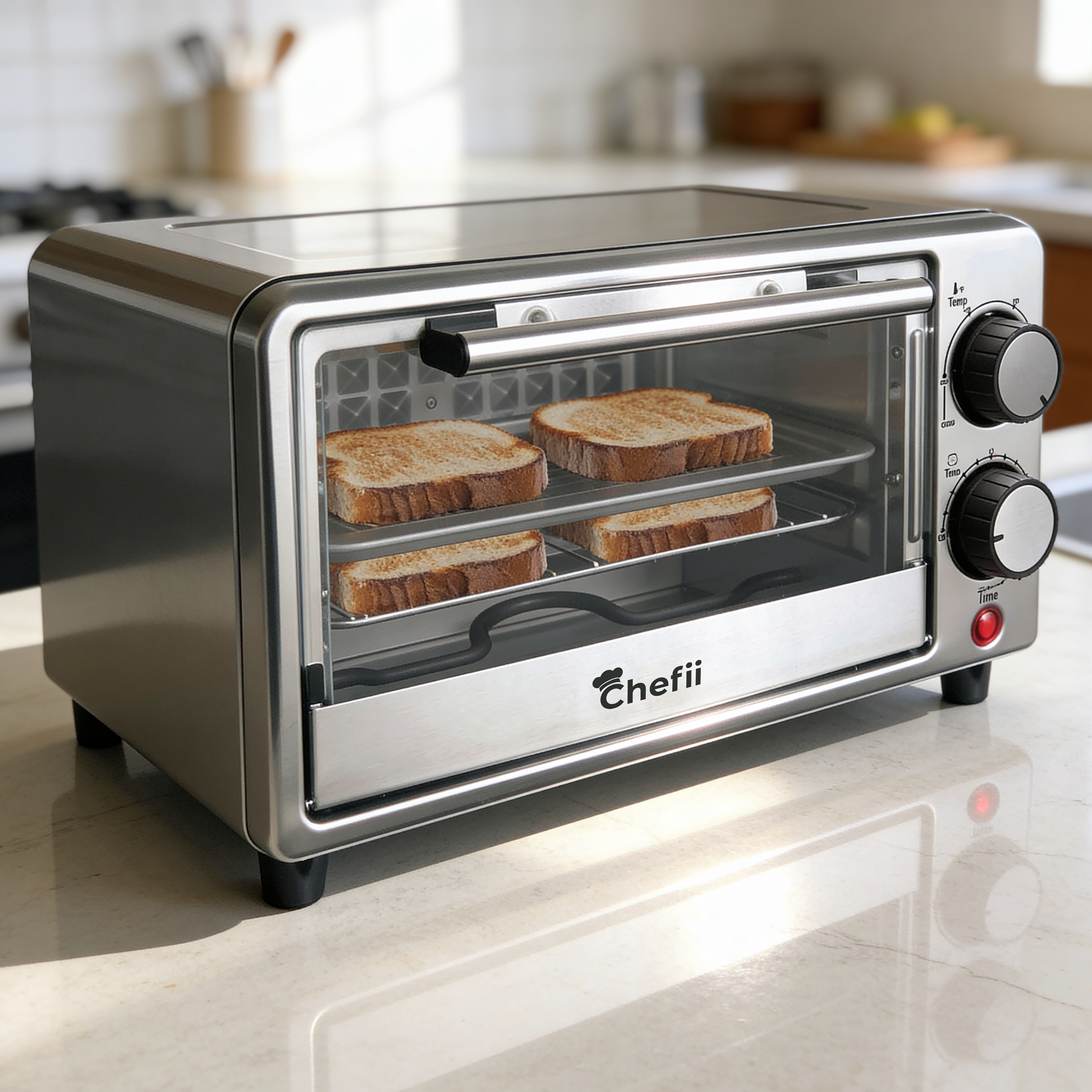 Chefii 4 Slice Toaster Oven
