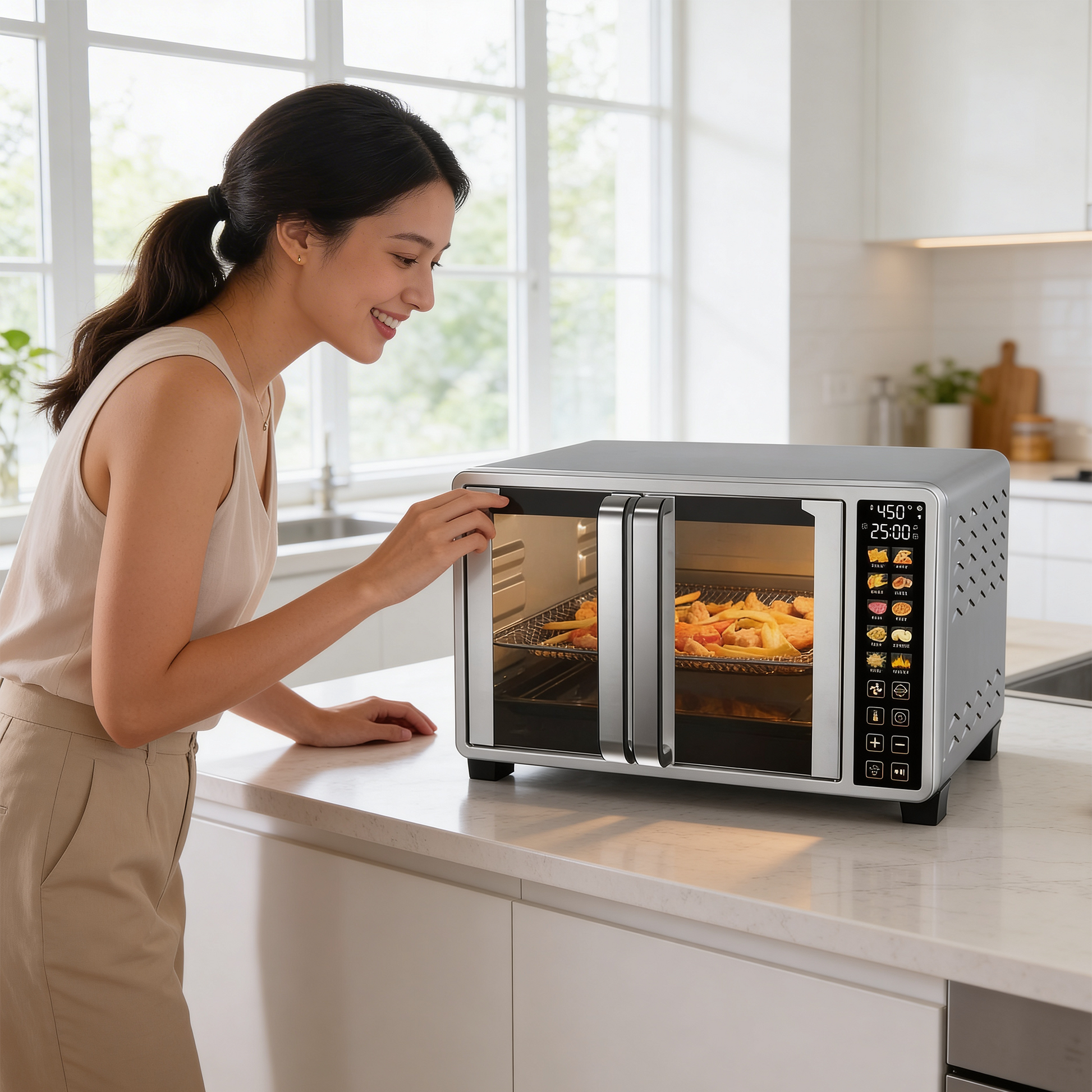 Chefii 25qt French Door Color Screen Air Fryer Oven